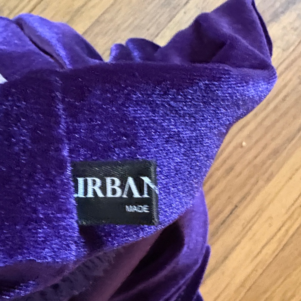 Women's Purple Velvet Circle Skirt - Elegant Flared Silhouette - Picture 4 of 6